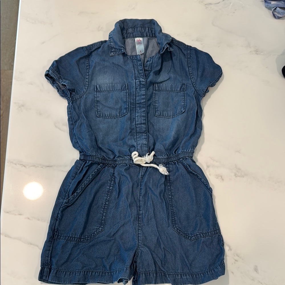 Justice Denim One Piece Romper